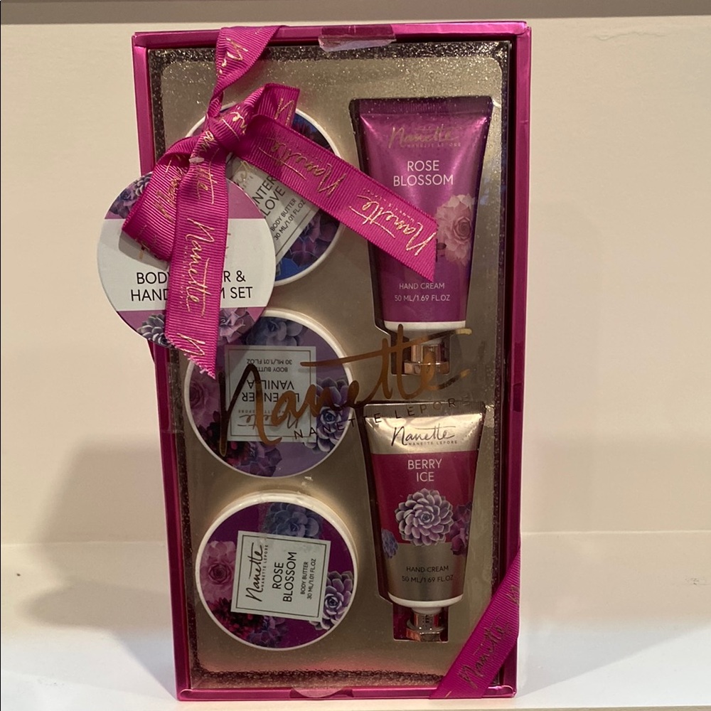 Nanette Lepore Body Butter & Hand Cream Gift Set - NEW! lux beauty sets skincare